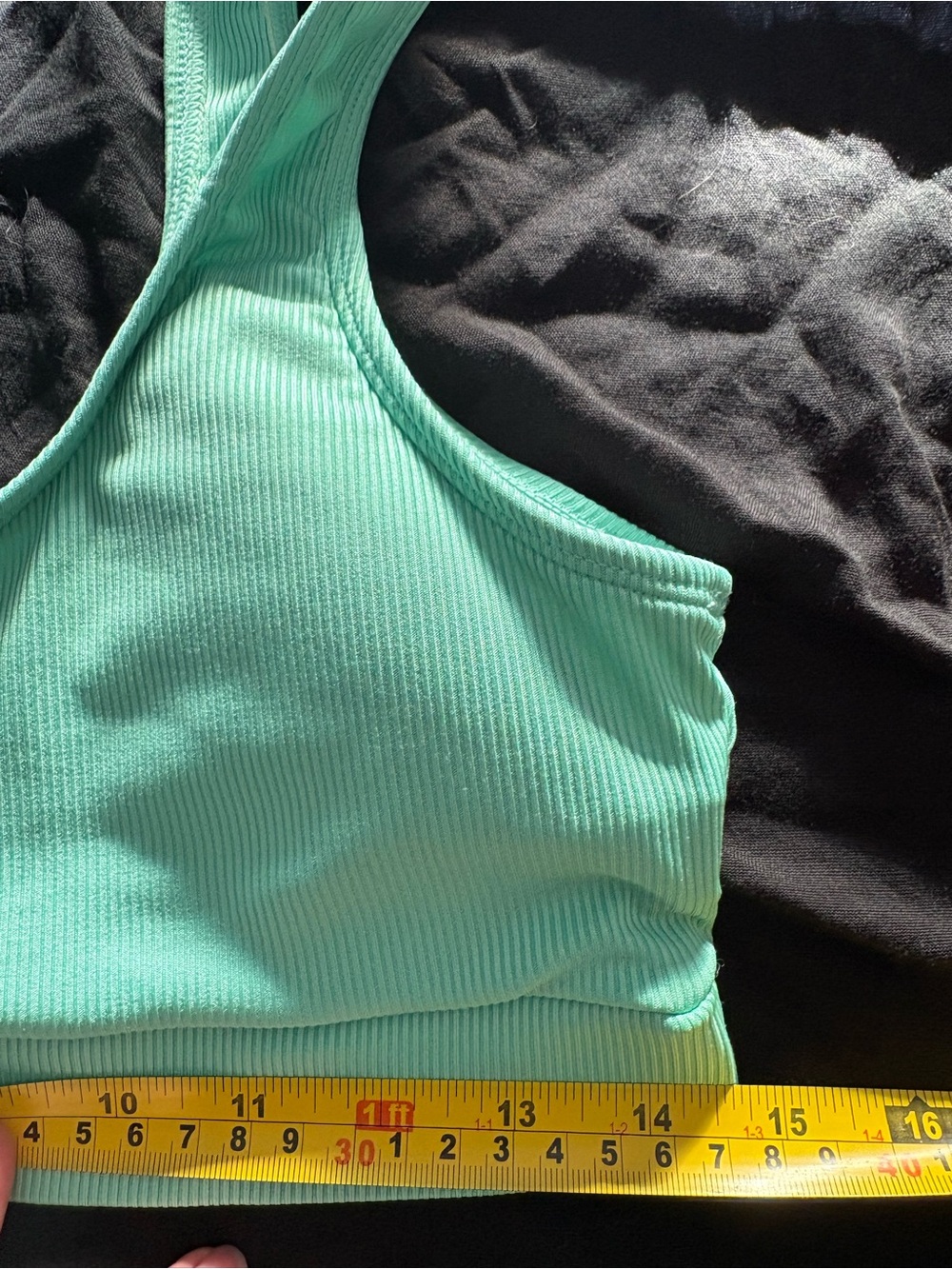 Aqua Ribbed High-Waist Bikini Set - Picture 3 of 6